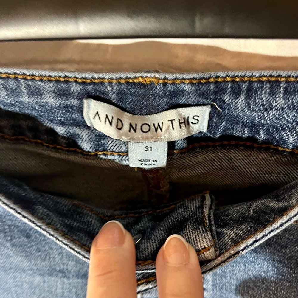 And Now This Button-Fly Straight Leg High Waisted Jeans - Picture 4 of 4